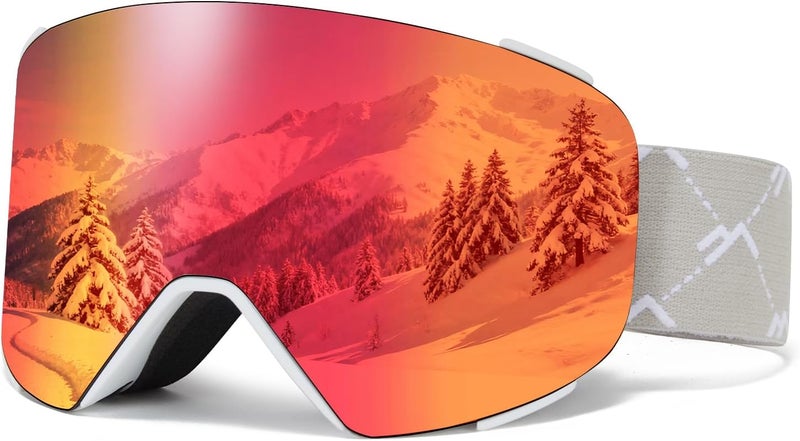 MXJ Gear Ski Goggles OTG for Women Men Adult Youth,YH693C Magnetic Snowboard Goggles,Winter Snow Goggles for Skiing Skating - Image 1